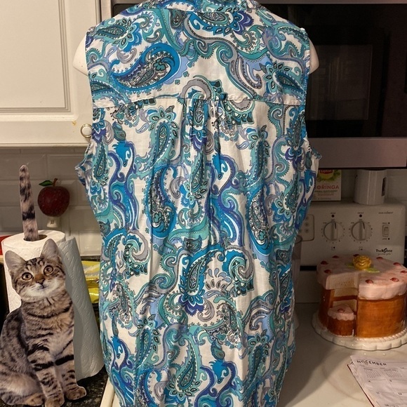 e womens NY Collection casual sleeveless pullover plus size top 2X. EUC - Picture 3 of 4